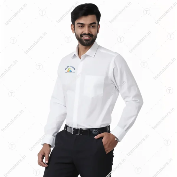We The Leaders Shirt Official Logo Printed White Formal Shirt