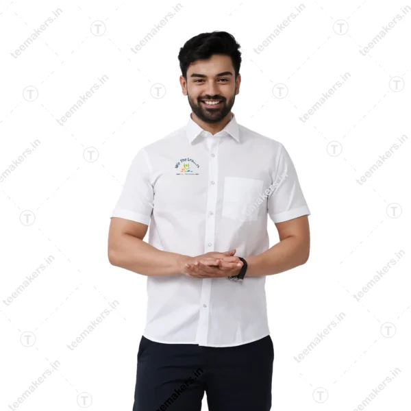 We The Leaders Shirt Official Logo Printed White Formal Shirt