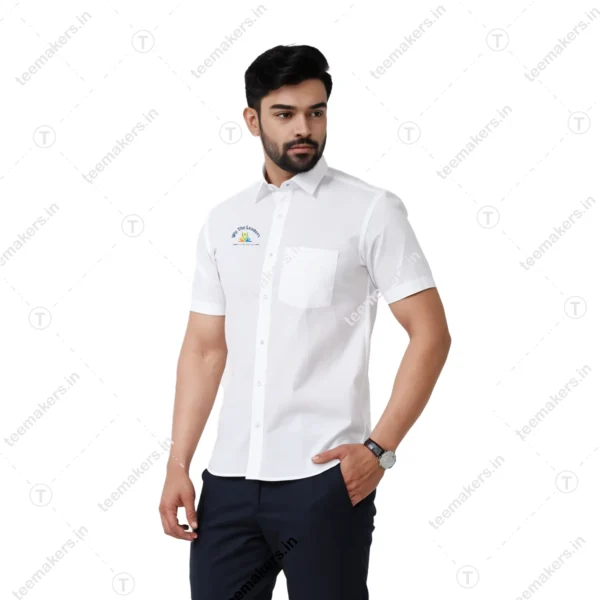 We The Leaders Shirt Official Logo Printed White Formal Shirt